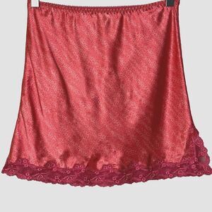 Vintage Victoria's Secret Pink Lace Y2K 90s Knee Length Skirt Slip Women's S